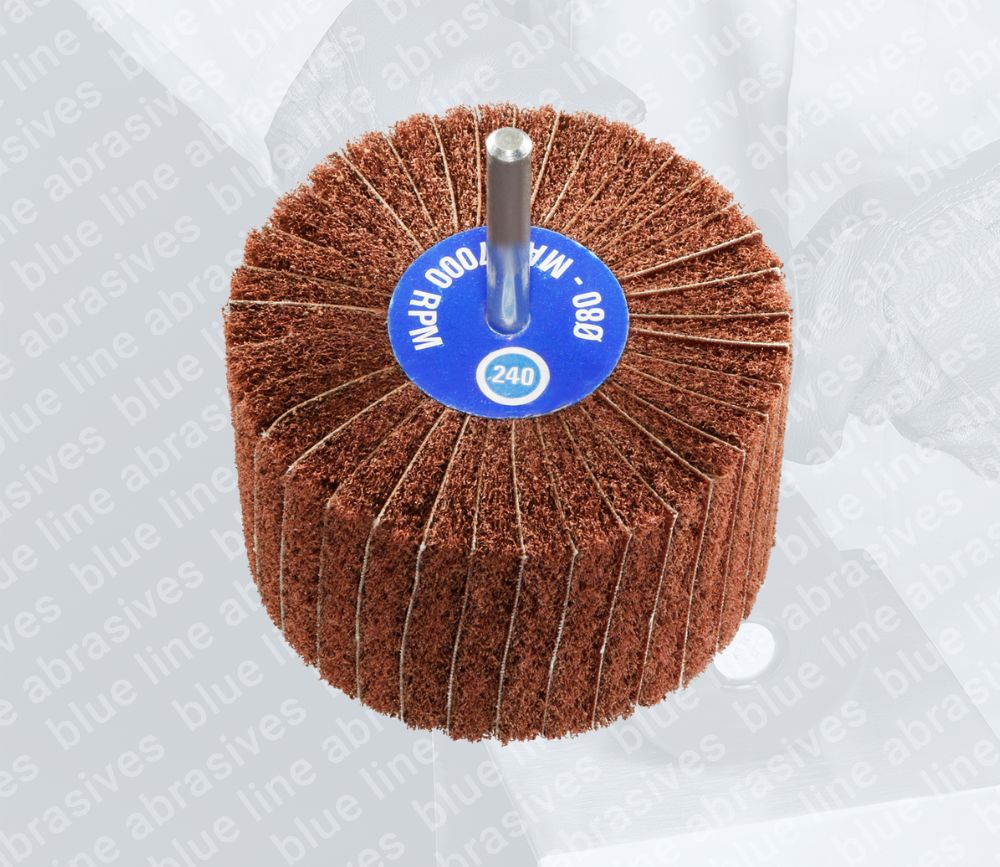 6120 siafleece Flap Wheel with Shaft Cloth & Nonwoven
